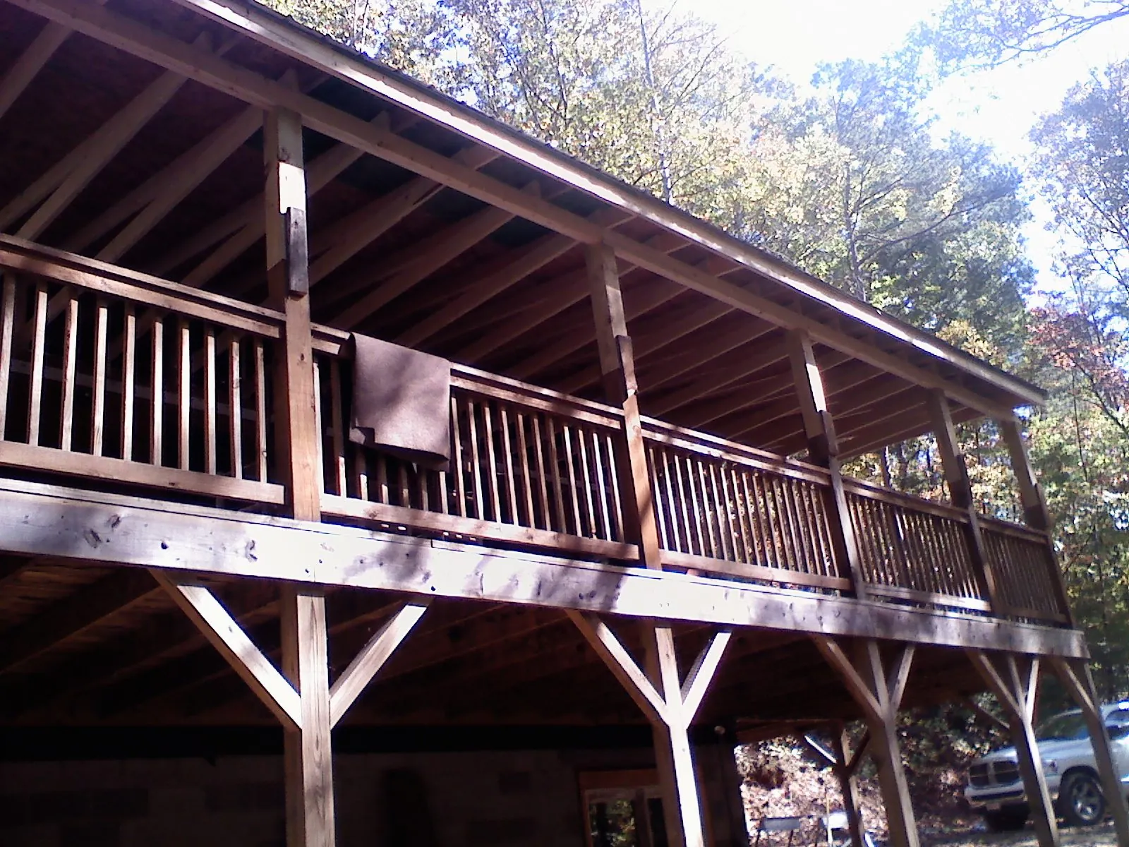 Timber framing under a new elevated porch and deck — Roof Leak Repair in Barnett by Roofing Brothers